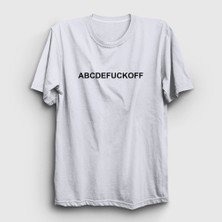 Presmono Unisex Beyaz Abcdefuckoff T-Shirt