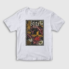 Presmono Unisex Çocuk Beyaz Code Orange Gojira T-Shirt