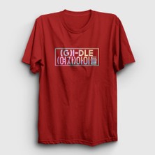 Presmono Unisex Kırmızı Colors K-Pop G I Dle T-Shirt