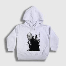Presmono Unisex Çocuk Beyaz Crank Jason Statham Kapüşonlu Sweatshirt