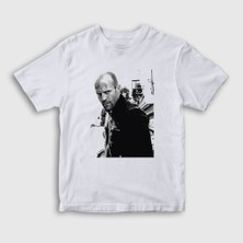 Presmono Unisex Çocuk Beyaz Crank Jason Statham T-Shirt
