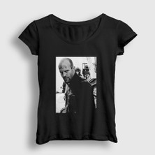 Presmono Kadın Siyah Crank Jason Statham T-Shirt