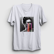 Presmono Unisex Beyaz Cry Frida Kahlo T-Shirt