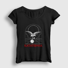 Presmono Kadın Siyah Dove Katatonia T-Shirt