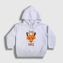 Presmono Unisex Çocuk Beyaz For Fox Sake Tilki Kapüşonlu Sweatshirt