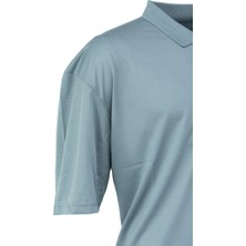 Oppland Erkek Polo Yaka Arma Cepli Kısa Kollu Düz Renk Normal Kesim Premium Pamuklu Kumaş T-Shirt