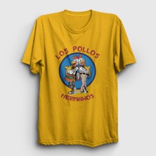 Presmono Unisex Sarı Los Pollos Hermanos Breaking Bad T-Shirt