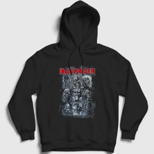 Presmono Unisex Siyah Mummy V2 Iron Maiden Kapüşonlu Sweatshirt