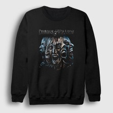 Presmono Unisex Siyah Pain Demons And Wizards Sweatshirt