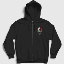 Presmono Unisex Siyah Rage Kratos God Of War Fermuarlı Kapüşonlu Sweatshirt