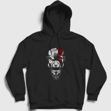 Presmono Unisex Siyah Rage Kratos God Of War Kapüşonlu Sweatshirt