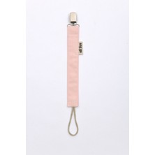 e&f Store Pembe 3'lü Emzik Zinciri Seti - Pamuk Bağcıklı Emzik Askısı - Emzik Tutacağı - Kız Bebek Hediyesi