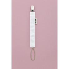 e&f Store Beyaz Pembe Mint Yeşili 3'lü Emzik Zinciri Seti - Kumaşlı Emzik Askısı - Emzik Tutacağı