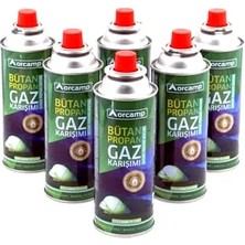 Kamp Ocağı Gaz Kartuşu Bütan Yedek - Valfli - Siboplu - 227 Gr. -6 Lı Set