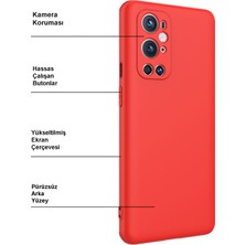 Case World One Plus 9 Pro ile Uyumlu Kapak Kamera Korumalı Içi Kadife Lansman Silikon Kılıf - Pembe