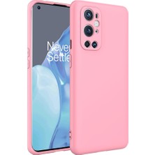 Kılıfmania One Plus 9 Pro ile Uyumlu Kapak Kamera Korumalı Içi Kadife Lansman Silikon Kılıf - Pembe