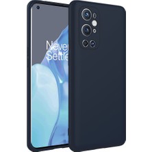 Caseart One Plus 9 Pro ile Uyumlu Kapak Kamera Korumalı Içi Kadife Lansman Silikon Kılıf - Lacivert