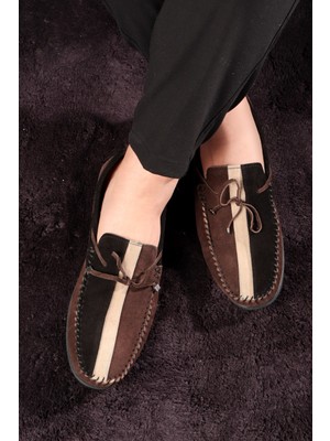 Ducavelli Colore Hakiki Deri Erkek Günlük Ayakkabı, Loafer Ayakkabı, Hafif Ayakkabı, Süet Loafer	