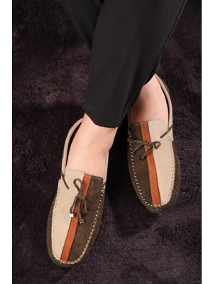 Ducavelli Colore Hakiki Deri Erkek Günlük Ayakkabı, Loafer Ayakkabı, Hafif Ayakkabı, Süet Loafer	
