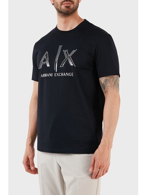 Armani Exchange % 100 Pamuk Regular Fit Bisiklet Yaka T Shirt Erkek T Shirt 3rztrc ZJ9AZ 1583