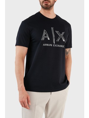 Armani Exchange % 100 Pamuk Regular Fit Bisiklet Yaka T Shirt Erkek T Shirt 3rztrc ZJ9AZ 1583