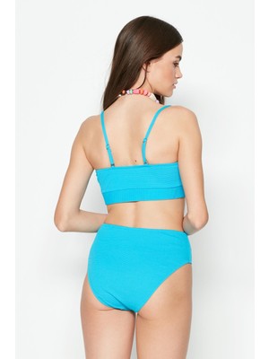 C&city Straplez Jakarlı Bikini Takım 3211 Turkuaz