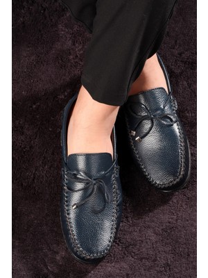 Ducavelli Borde Hakiki Deri Erkek Günlük Ayakkabı, Loafer Ayakkabı, Hafif Ayakkabı