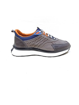 Marcomen Gri Deri Erkek Sneaker Ayakkabı