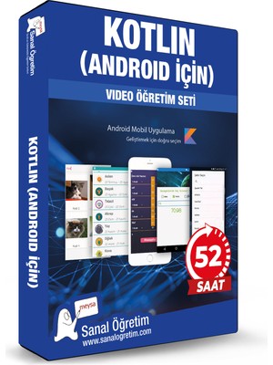 Sanal Öğretim Kotlin Android İçin Video Ders Eğitim Seti