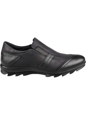 Fosco 3530 Hakiki Deri Siyah Erkek Günlük Ayakkabı