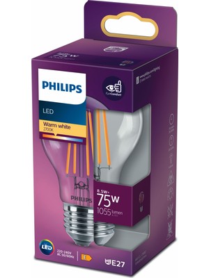 PHILIPS FILAMENT 75W AMPUL SARI IŞIK 2700K