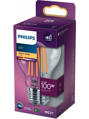 PHILIPS FILAMENT 100W AMPUL SARI IŞIK