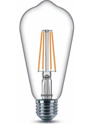 PHILIPS FILAMENT 60W DİMLENEBİLİR ST64 AMPUL SARI IŞIK 2700K