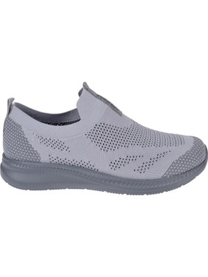 Forelli Comfort Triko Kadın Spor Ayakkabı Sneaker For-Lena   Gri