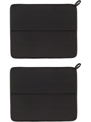 IKEA Koyu Gri Bulaşık Kurutma Örtüsü 2 Adet Yüksek Emicilik ve Kolay Temizlik Özellikli