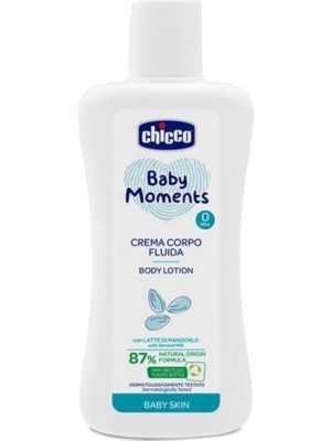 Chicco Baby Moments 200 ml Doğal Vücut Losyonu 0+ Yaş İçin Yumuşak ve Pürüzsüz Cilt Sağlar