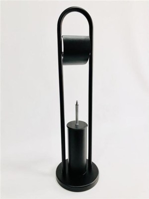 Lider Ayaklı Kağıtlık ve Tuvalet Fırçası Siyah L706-2