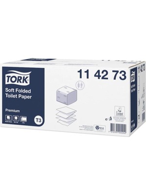 Tork Yumuşak Katlamalı Tuvalet Kağıdı Premium 252 Yaprak 30'lu Koli 114273