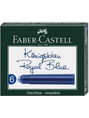 Faber Castell Faber Dolma Kalem Mürekkep Kartuşu Royal Mavi 6 Lı Paket (5050185506)