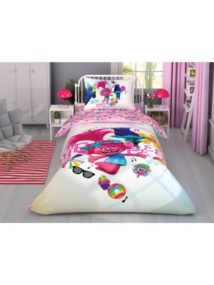 Taç Trolls Color Part Tek Kişilik Nevresi