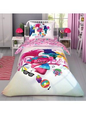 Taç Trolls Color Party Tek Kişilik Nevresim Takımı 769981629570