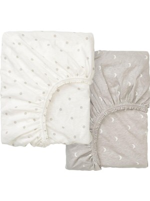 Hobiceyiz Lastikli Bebek Çarşafı, Beyaz-Kahverengi, 60X120 Cm, Lenast