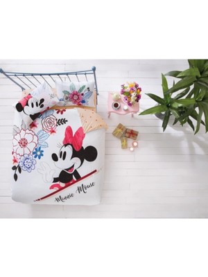 Taç Lisanslı Çift Kişilik Disney Minnie Mickey Watercolor 769378198077