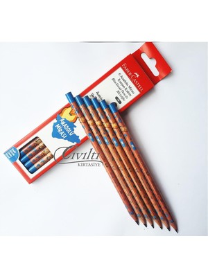 EKS Ticaret Faber Castell Anadolu Mirası Kurşun Kalem 6'lı Renkli Set Ölçüleri ile Eğlenceli Yazım Deneyimi