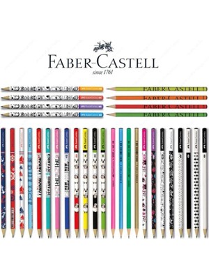 Faber Castell Faber Castel Lüx Mercanlı Karışık Yuvarlak Kurşun Kalem 12 Adet