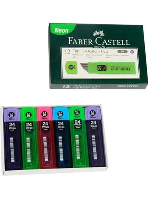 Faber Castell Faber-Castell Min Renkli Tüp Versatil Kalem Ucu 2b 60 mm 0.7 mm 5090127726 (12 Tüp Lü Paket)