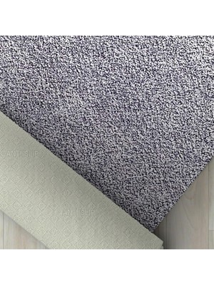 Carpettex Modern Düz Kırçıllı Açık Gri Halı Kaymaz Taban Yıkanabilir