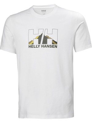 Helly Hansen  Nord Graphic T-Shirt Outdoor Erkek Beyaz HHA.62978