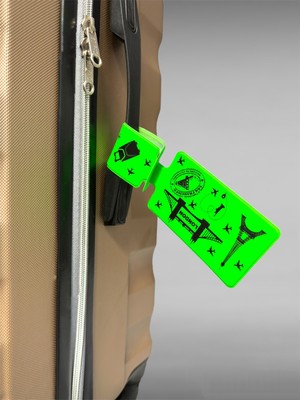 Gempo 3 Adet Neon Anti Kayıp Bavul Etiketliği  Çanta Bagaj Askı Bavul Etiketi Valiz Etiketi Çanta Isimlik