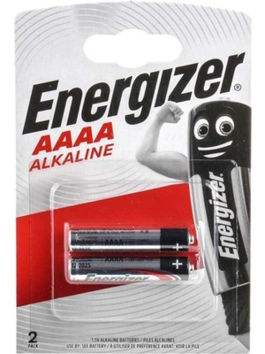 Energizer 4A/LR61 (Aaaa) Incenin Incesi Yüzey Kalemleri Için Tablet Vs. Alkalin Pil ( 2 Li ) Ambalaj